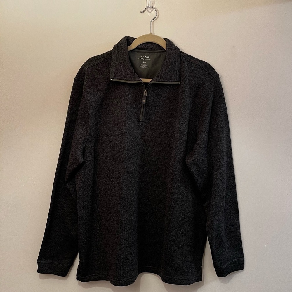 NWT Haggar Men’s Cool 18 Pro Quarter Zip Sweater